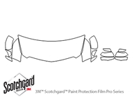 Cadillac XT5 2017-2024 3M Clear Bra Hood Paint Protection Kit Diagram