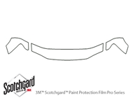 Chevrolet Colorado 2004-2012 3M Clear Bra Hood Paint Protection Kit Diagram