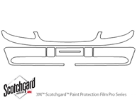 Chevrolet Malibu 2002-2003 3M Clear Bra Bumper Paint Protection Kit Diagram
