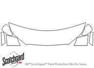 Chevrolet Spark 2016-2022 3M Clear Bra Hood Paint Protection Kit Diagram