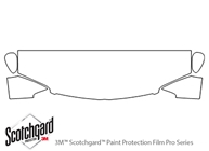 Chrysler Crossfire 2005-2008 3M Clear Bra Hood Paint Protection Kit Diagram