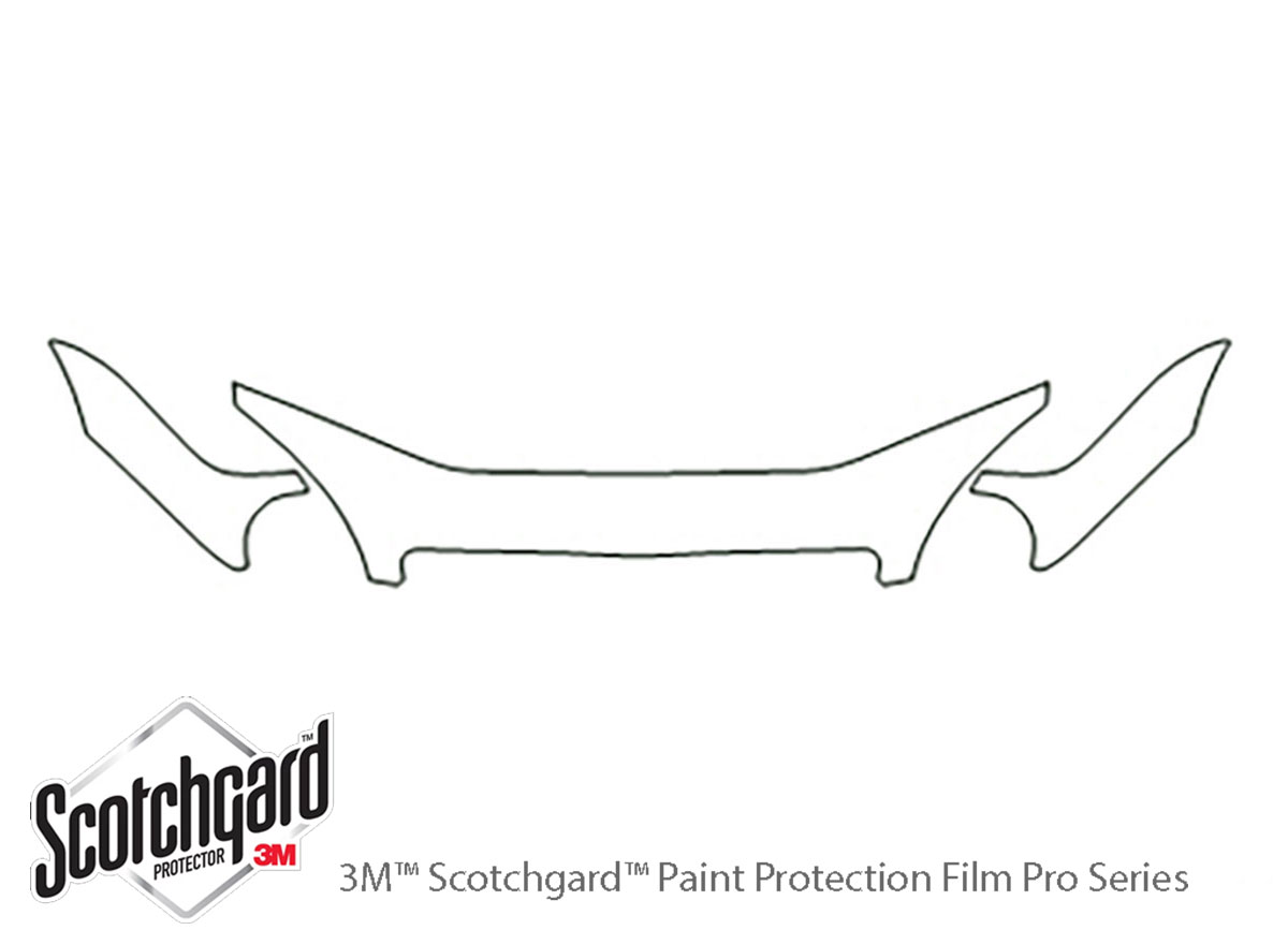 Daewoo Leganza 2000-2002 3M Clear Bra Hood Paint Protection Kit Diagram