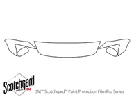 Dodge Caliber 2007-2012 3M Clear Bra Hood Paint Protection Kit Diagram