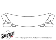 Dodge Dart 2013-2016 3M Clear Bra Hood Paint Protection Kit Diagram