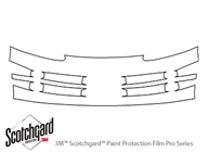 Dodge Intrepid 1998-2003 3M Clear Bra Bumper Paint Protection Kit Diagram