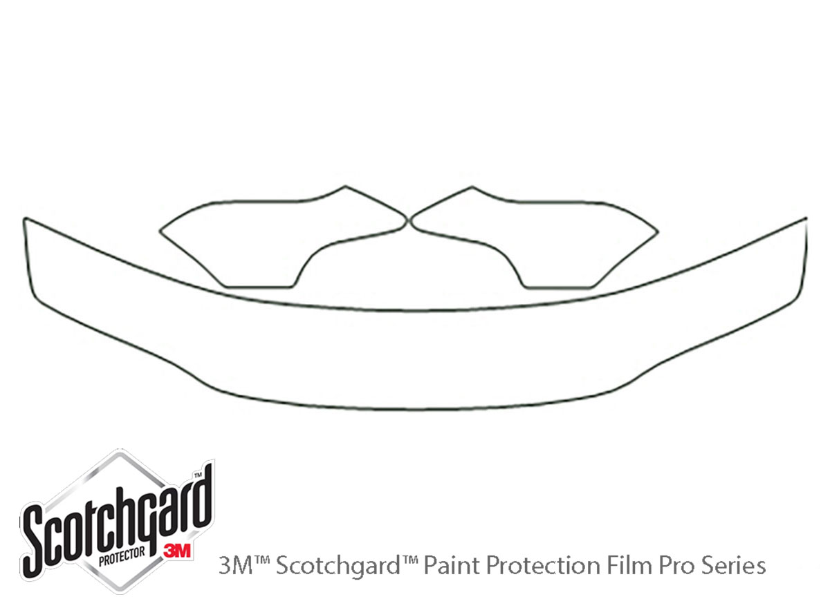 Dodge Stratus 1995-2000 3M Clear Bra Hood Paint Protection Kit Diagram