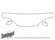 Dodge Viper 1992-1995 3M Clear Bra Hood Paint Protection Kit Diagram