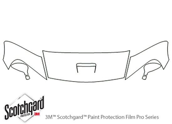 Dodge Viper 2003-2007 3M Clear Bra Hood Paint Protection Kit Diagram