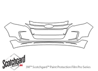 Ford Edge 2011-2014 3M Clear Bra Bumper Paint Protection Kit Diagram
