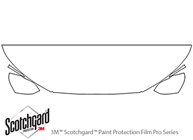 Ford Edge 2019-2024 3M Clear Bra Hood Paint Protection Kit Diagram