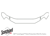Ford Explorer Sport Trac 2005-2005 3M Clear Bra Hood Paint Protection Kit Diagram