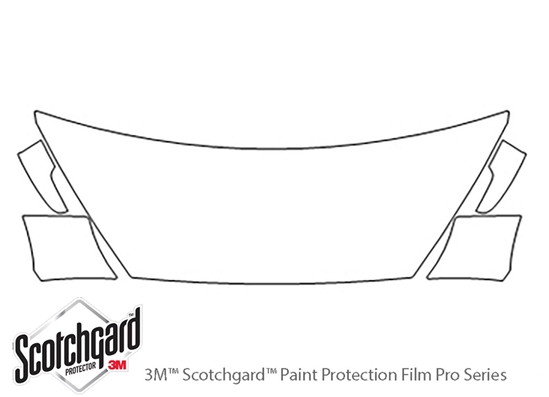 Ford Focus 2015-2018 3M Clear Bra Hood Paint Protection Kit Diagram