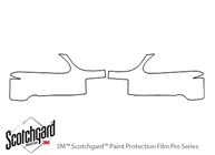 Ford Mustang 1994-1998 3M Clear Bra Bumper Paint Protection Kit Diagram