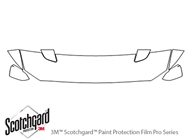Ford Mustang 2015-2017 3M Clear Bra Hood Paint Protection Kit Diagram
