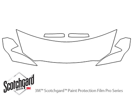 Ford Taurus 2010-2012 3M Clear Bra Hood Paint Protection Kit Diagram