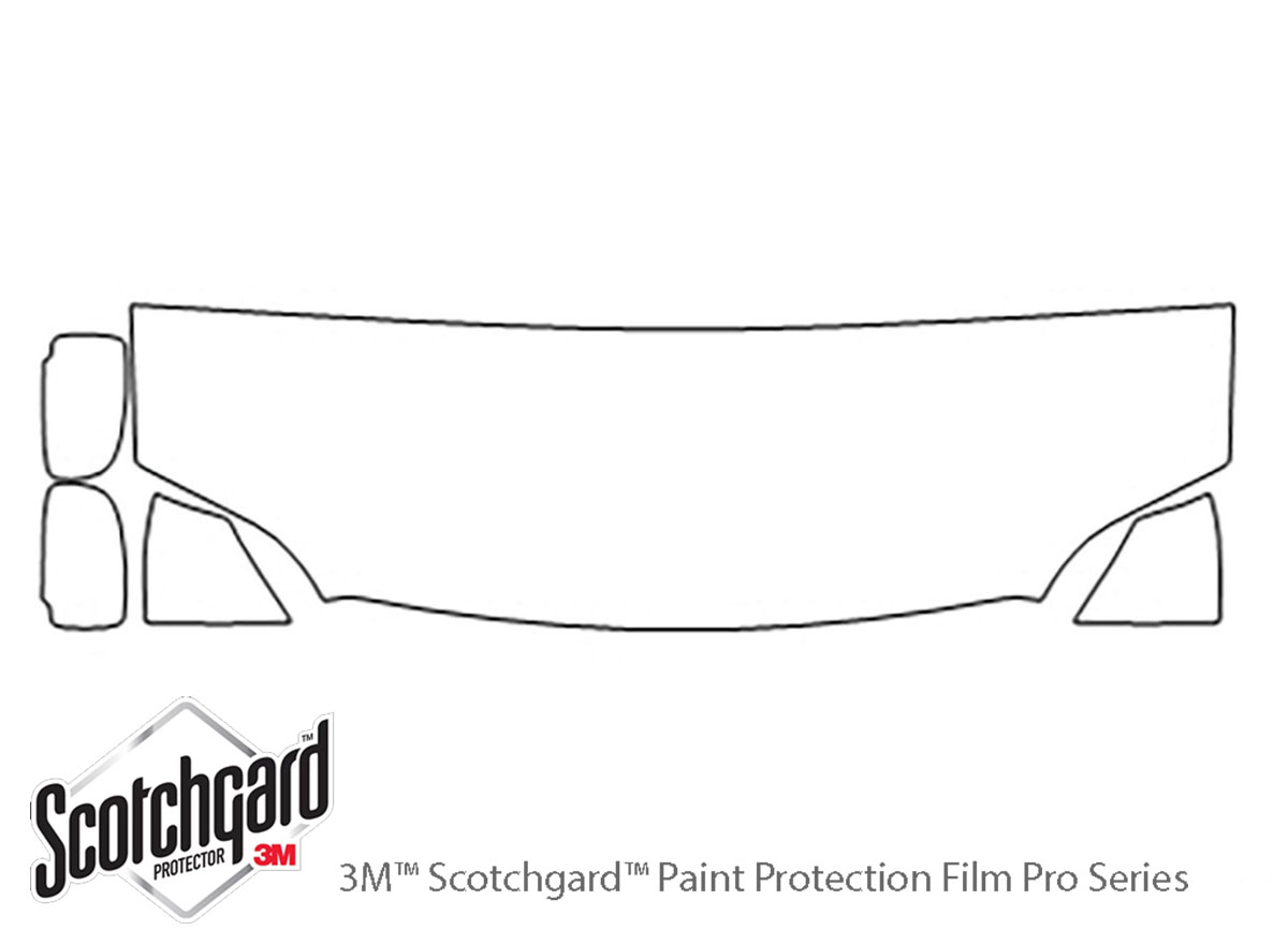 Ford Windstar 1999-2003 3M Clear Bra Hood Paint Protection Kit Diagram