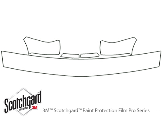 GMC Sonoma 1998-2003 3M Clear Bra Hood Paint Protection Kit Diagram