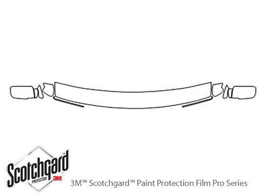 GMC Suburban 1992-1999 3M Clear Bra Hood Paint Protection Kit Diagram