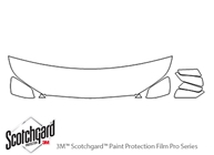 GMC Terrain 2018-2024 3M Clear Bra Hood Paint Protection Kit Diagram