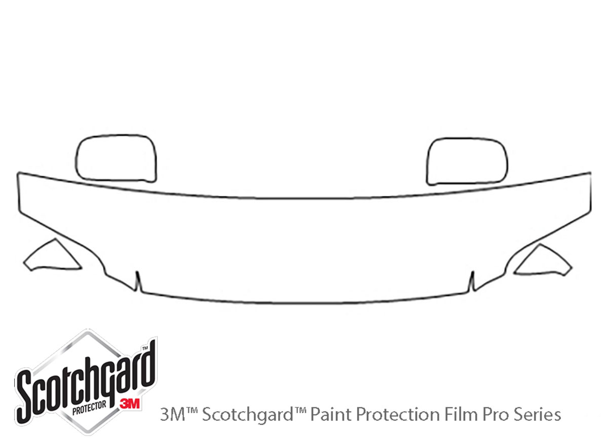 Honda CR-V 1997-2001 3M Clear Bra Hood Paint Protection Kit Diagram