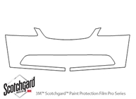 Honda Civic 2001-2003 3M Clear Bra Bumper Paint Protection Kit Diagram