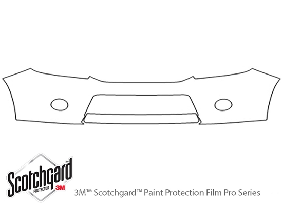 Honda Element 2009-2011 3M Clear Bra Bumper Paint Protection Kit Diagram