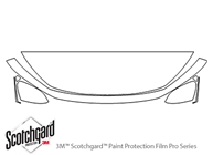Honda Insight 2019-2022 3M Clear Bra Hood Paint Protection Kit Diagram