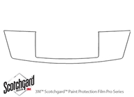 Hummer H2 2003-2009 3M Clear Bra Hood Paint Protection Kit Diagram