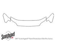 Hyundai Accent 2003-2005 3M Clear Bra Hood Paint Protection Kit Diagram