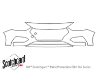 Hyundai Accent 2018-2022 3M Clear Bra Bumper Paint Protection Kit Diagram