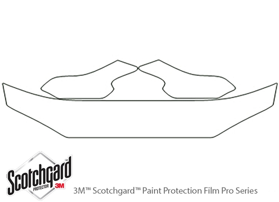 Hyundai Elantra 1996-2000 3M Clear Bra Hood Paint Protection Kit Diagram