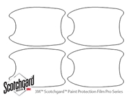 Hyundai Elantra 2014-2016 3M Clear Bra Door Cup Paint Protection Kit Diagram
