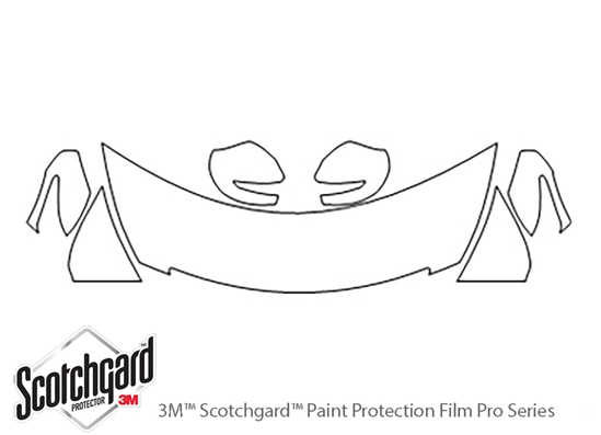 Hyundai Sonata 2011-2014 3M Clear Bra Hood Paint Protection Kit Diagram