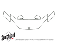 Hyundai Tiburon 2007-2008 3M Clear Bra Hood Paint Protection Kit Diagram