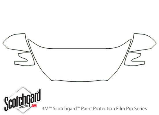 Hyundai Tucson 2010-2015 3M Clear Bra Hood Paint Protection Kit Diagram