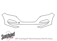 Hyundai Tucson 2016-2018 3M Clear Bra Bumper Paint Protection Kit Diagram