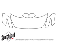 Infiniti FX35 2009-2012 3M Clear Bra Hood Paint Protection Kit Diagram