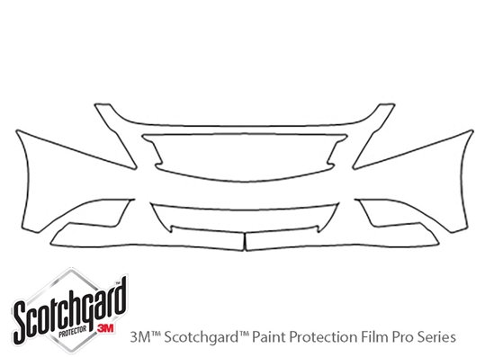 Infiniti G37 2010-2013 3M Clear Bra Bumper Paint Protection Kit Diagram