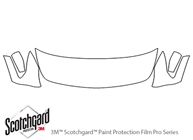 Infiniti Q40 2015-2015 3M Clear Bra Hood Paint Protection Kit Diagram