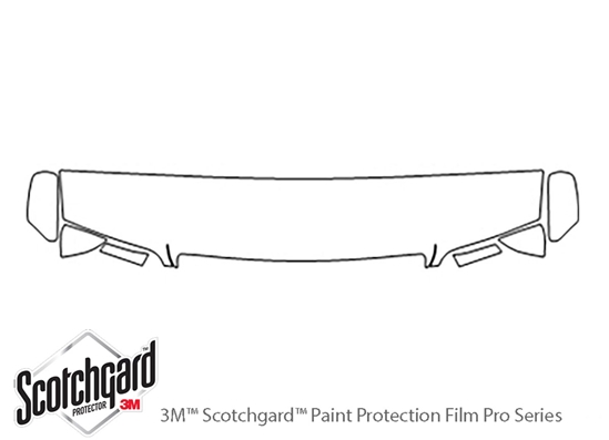 Infiniti Q45 1997-2001 3M Clear Bra Hood Paint Protection Kit Diagram