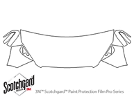 Infiniti Q45 2002-2004 3M Clear Bra Hood Paint Protection Kit Diagram