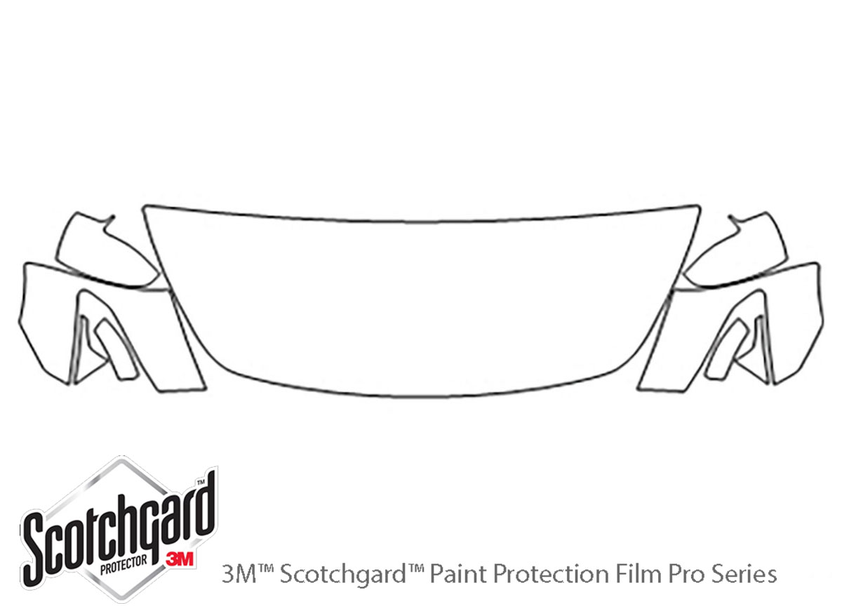 Infiniti Q70 2014-2014 3M Clear Bra Hood Paint Protection Kit Diagram