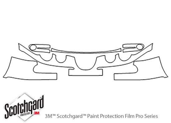 Jaguar S-Type 2005-2008 3M Clear Bra Bumper Paint Protection Kit Diagram