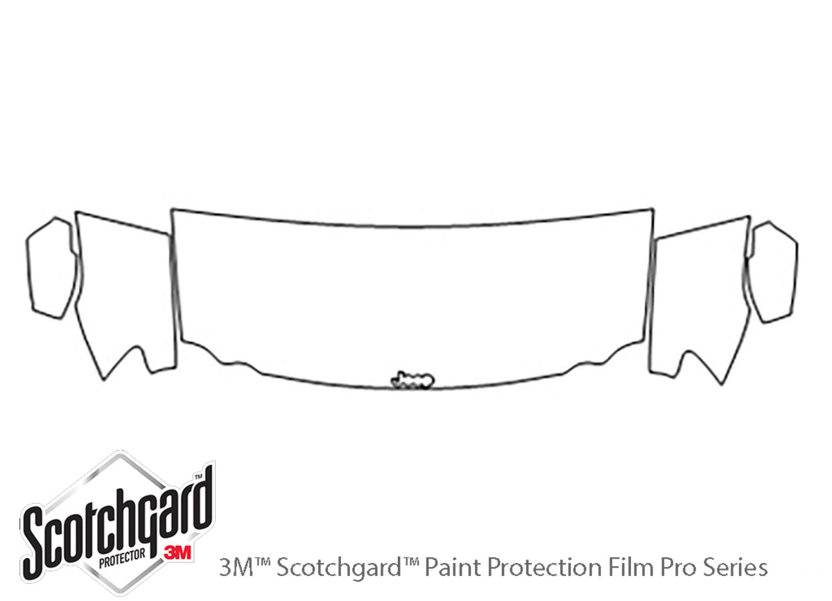 Jeep Grand Cherokee 2005-2010 3M Clear Bra Hood Paint Protection Kit Diagram