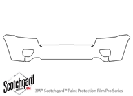Jeep Grand Cherokee 2011-2013 3M Clear Bra Bumper Paint Protection Kit Diagram