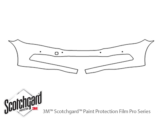 Kia K900 2015-2015 3M Clear Bra Bumper Paint Protection Kit Diagram