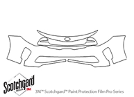Kia Optima 2016-2020 3M Clear Bra Bumper Paint Protection Kit Diagram