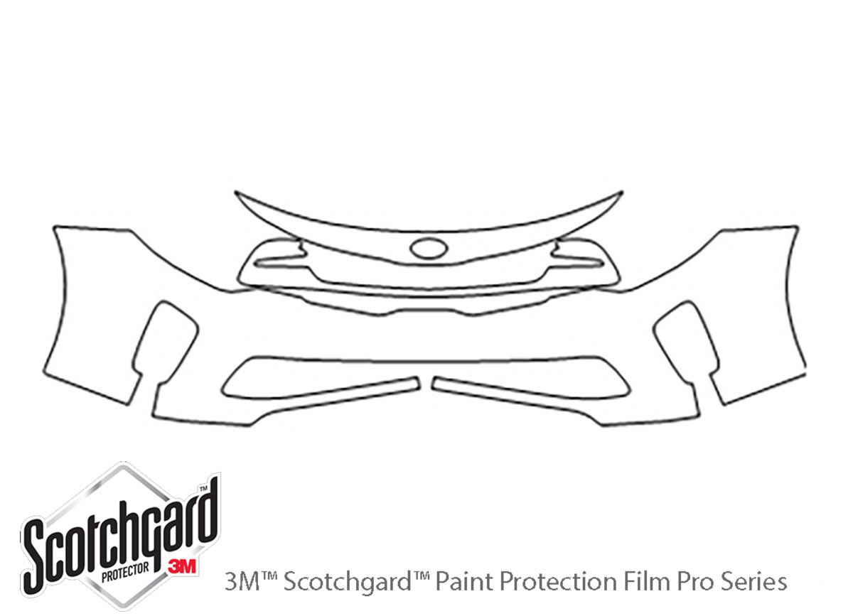 Kia Optima 2016-2020 3M Clear Bra Bumper Paint Protection Kit Diagram
