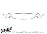 Kia Sedona 2014-2014 3M Clear Bra Hood Paint Protection Kit Diagram
