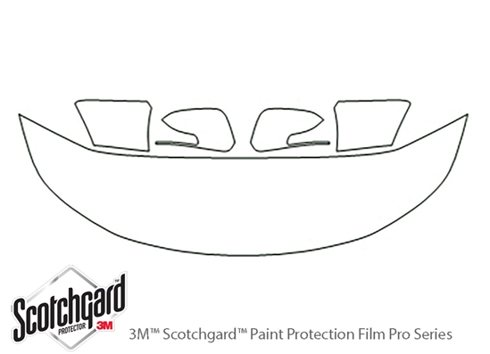 Kia Sorento 2011-2013 3M Clear Bra Hood Paint Protection Kit Diagram